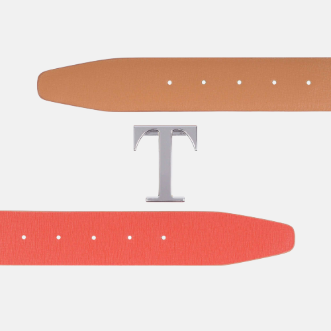 Red/Camel Bicolor Belt