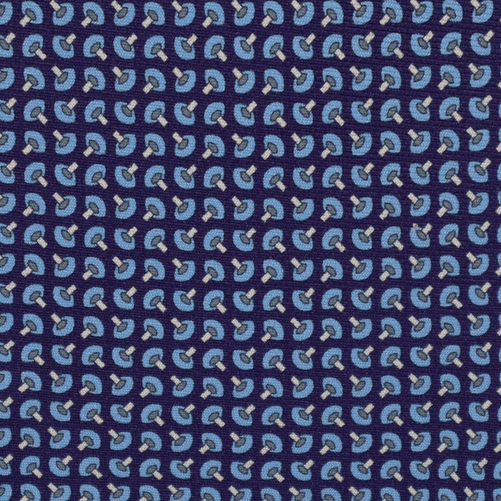3-Fold Silk Tie, Geometric Pattern, Purple Grey - 2955