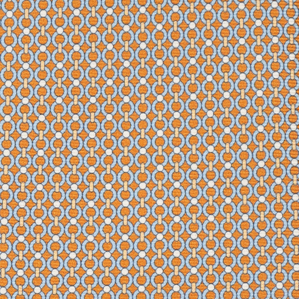 3-Fold Silk Tie, Chain Pattern, Yellow - JA056672-2
