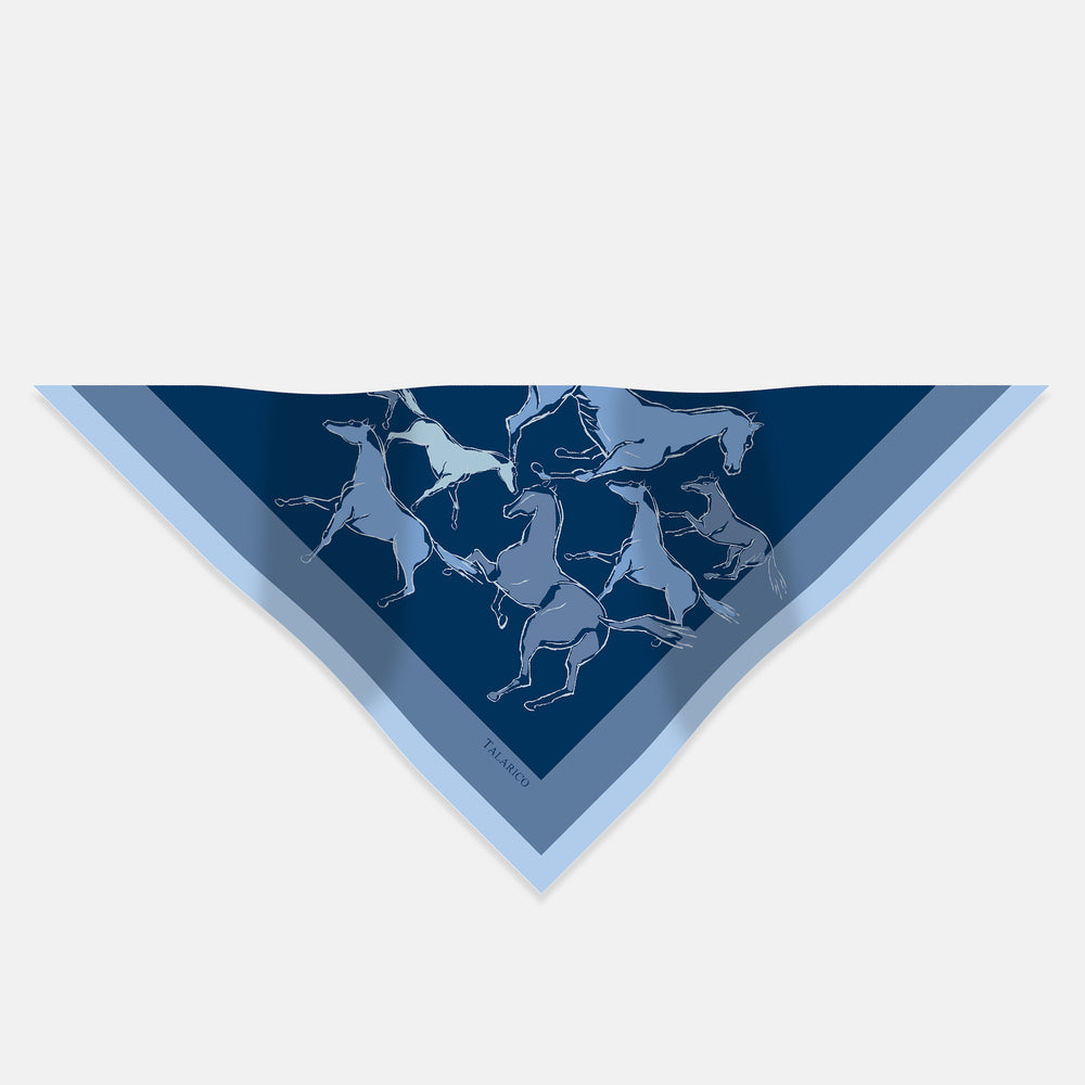 Foulard Triangolo In Seta Twill Spiriti Indomiti