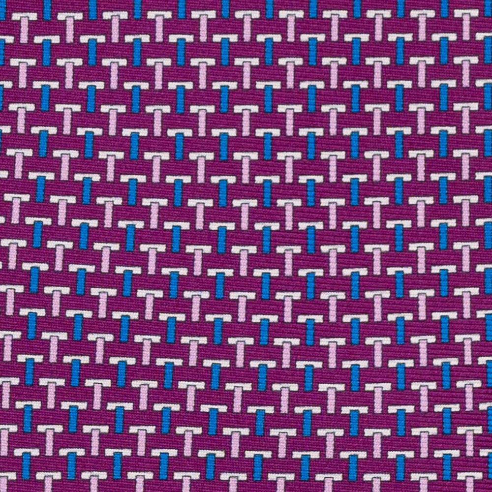 3-fold silk ties T Iconica Bordeaux