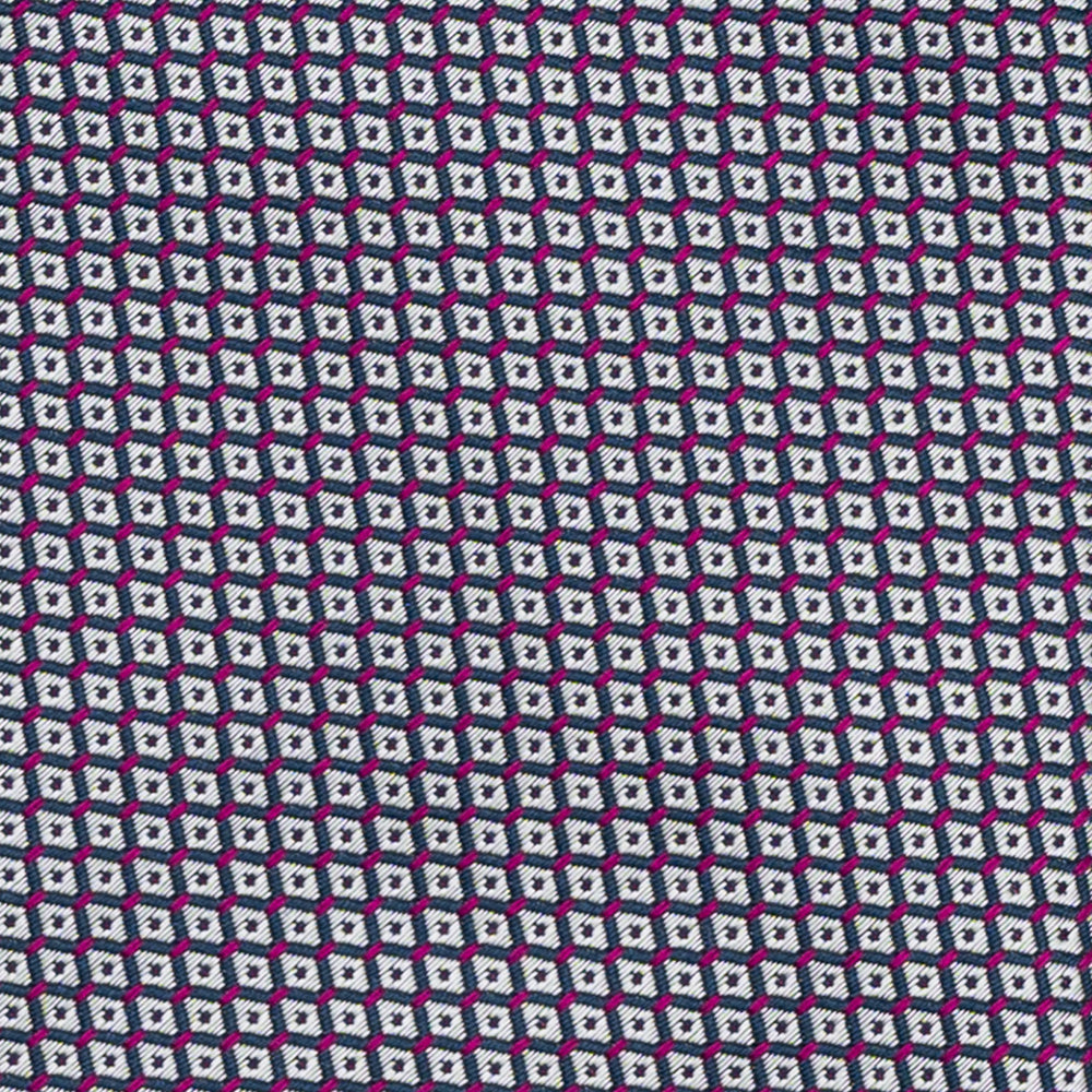 Cravatta 3 pieghe in Seta Pesante, Micro Fantasia, Magenta JA22062026-2