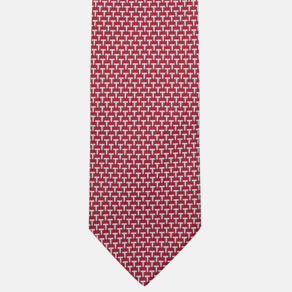 Cravatte 3 pieghe seta T Iconica Bordeaux