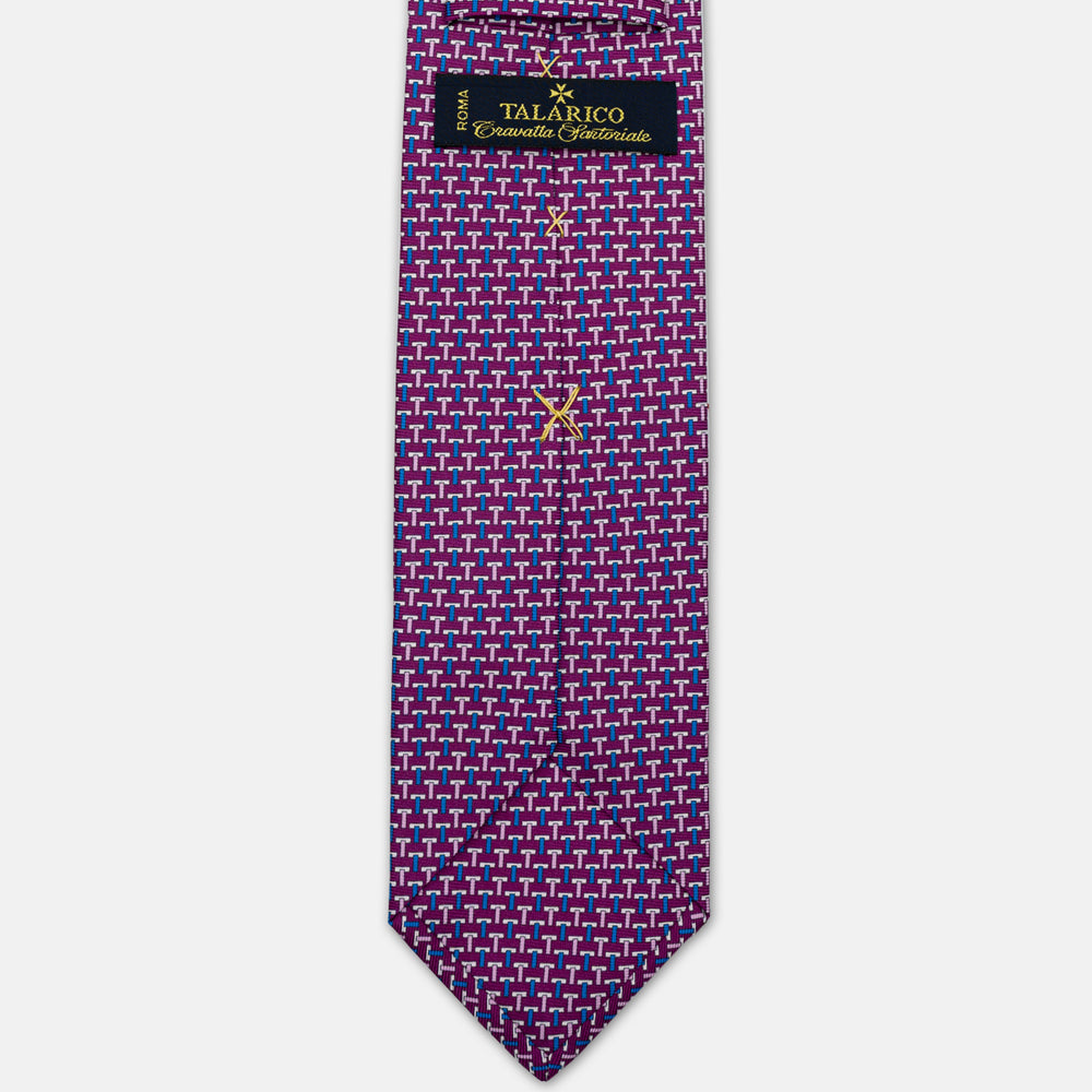 3-fold silk ties T Iconica Bordeaux