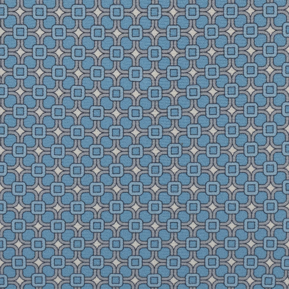 3-Fold Silk Tie, Geometric Pattern, Tiffany Gray - 3024