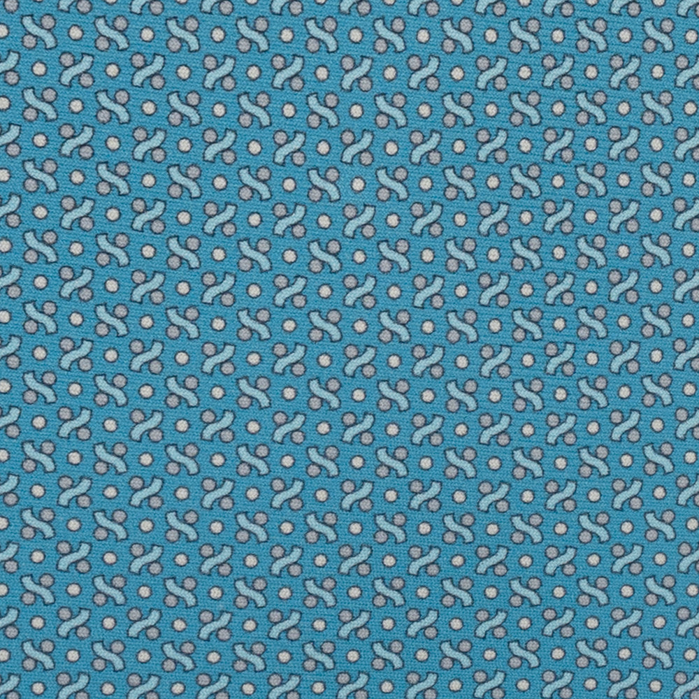 3-Fold Silk Tie, Micro Pattern, Tiffany Grey - 3026