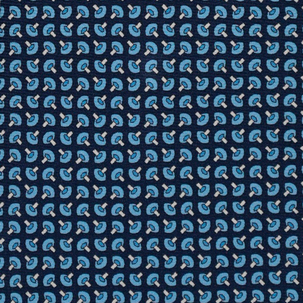 3-Fold Silk Tie, Micro Pattern, Light Blue - 3044