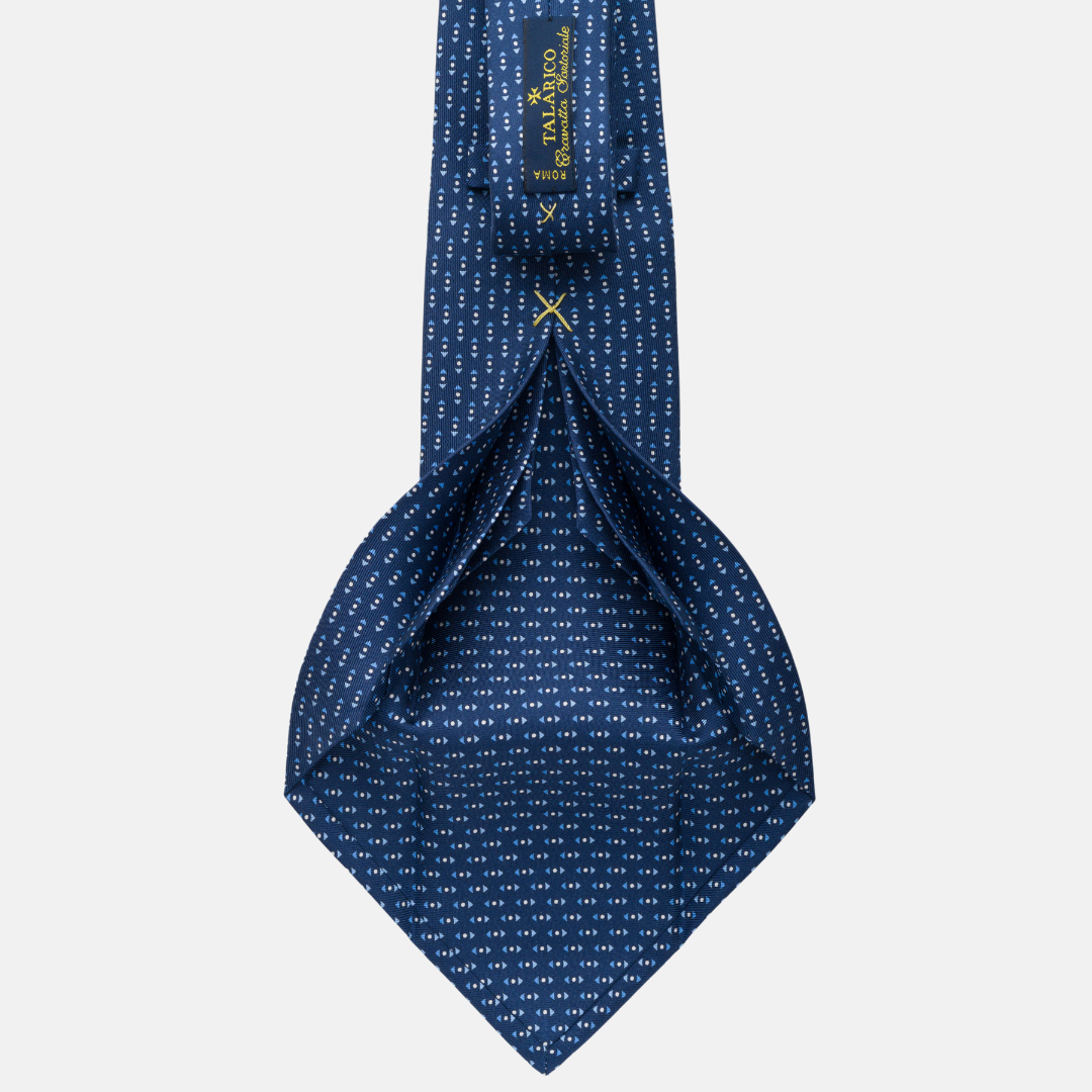 7-fold silk tie Fantasy Blue