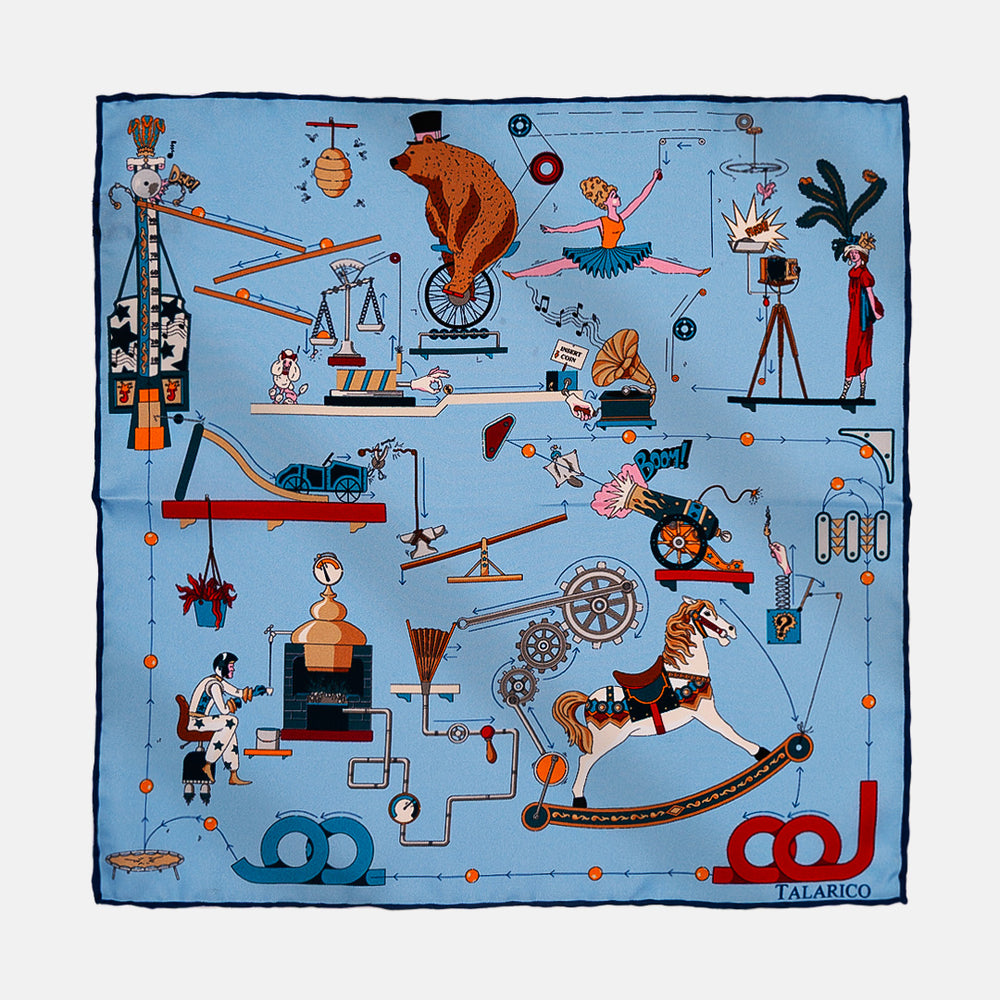 Pochette da Taschino in Seta Fantasia Flipper