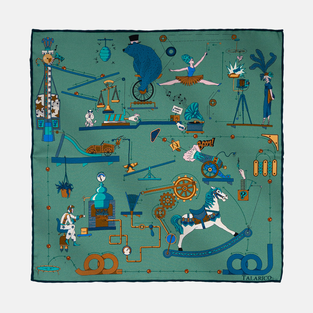 Pochette da Taschino in Seta Fantasia Flipper
