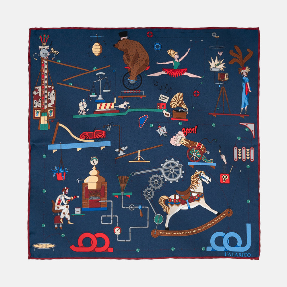 Pochette da Taschino in Seta Fantasia Flipper
