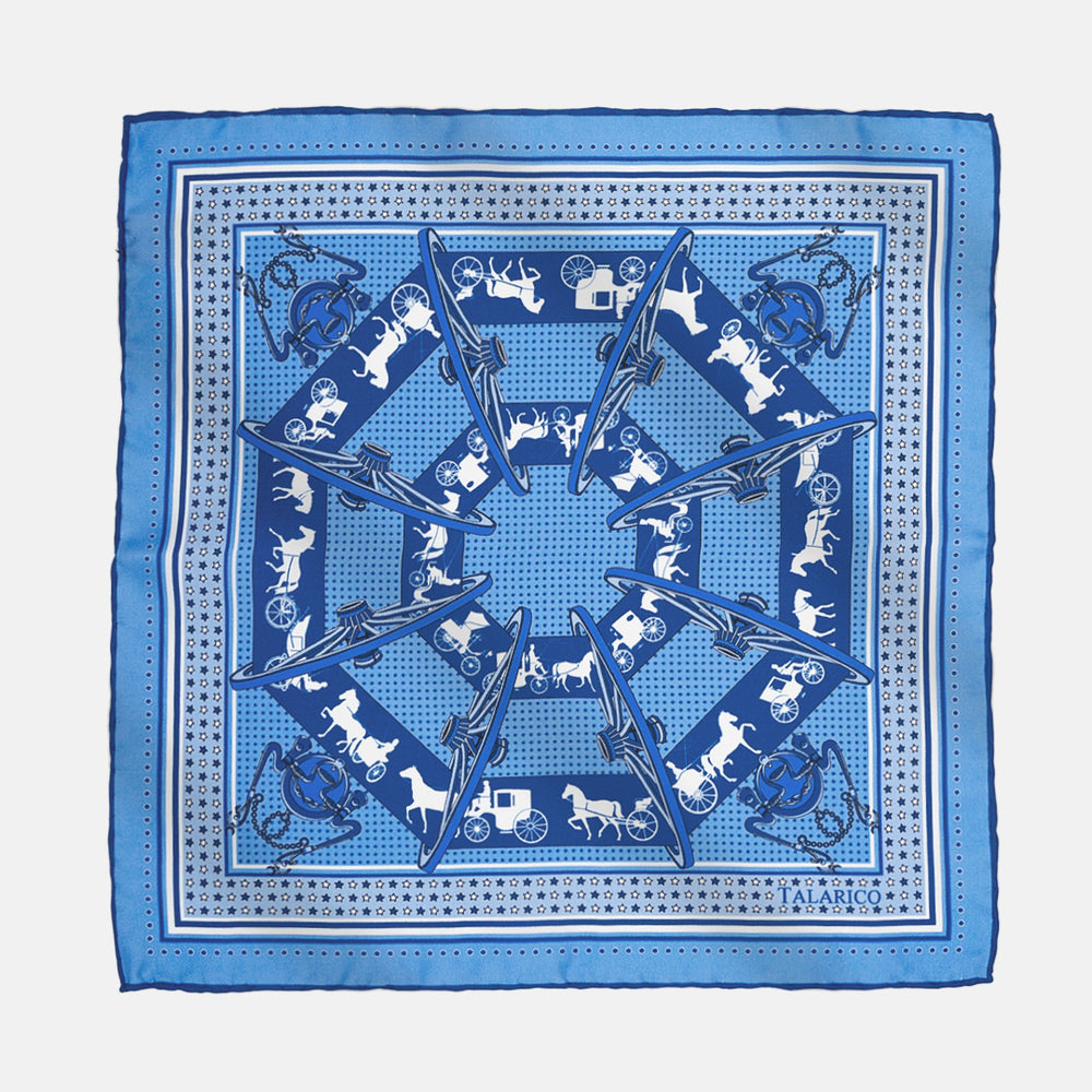 Pochette da Taschino in Seta Fantasia Trame di Viaggio