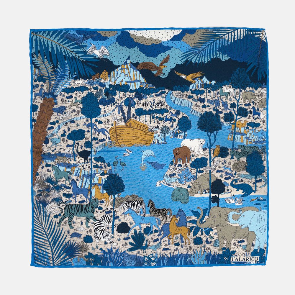 Pochette da Taschino in Seta Fantasia Arca di Noè