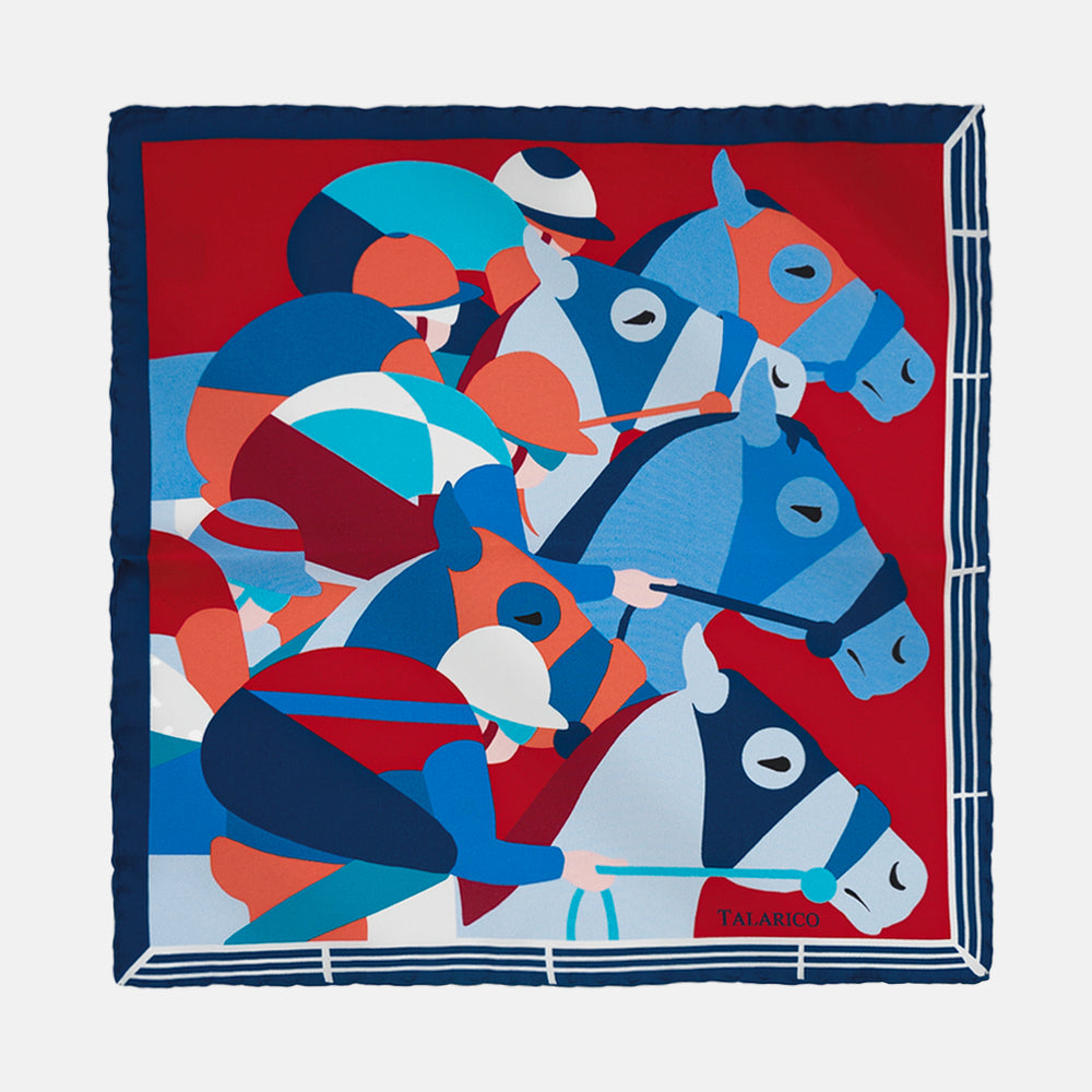 Pochette da Taschino in Seta Fantasia La Corsa