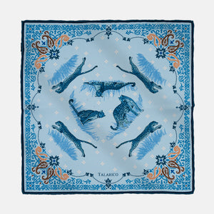 Feline Nest Pattern Silk Pocket Square