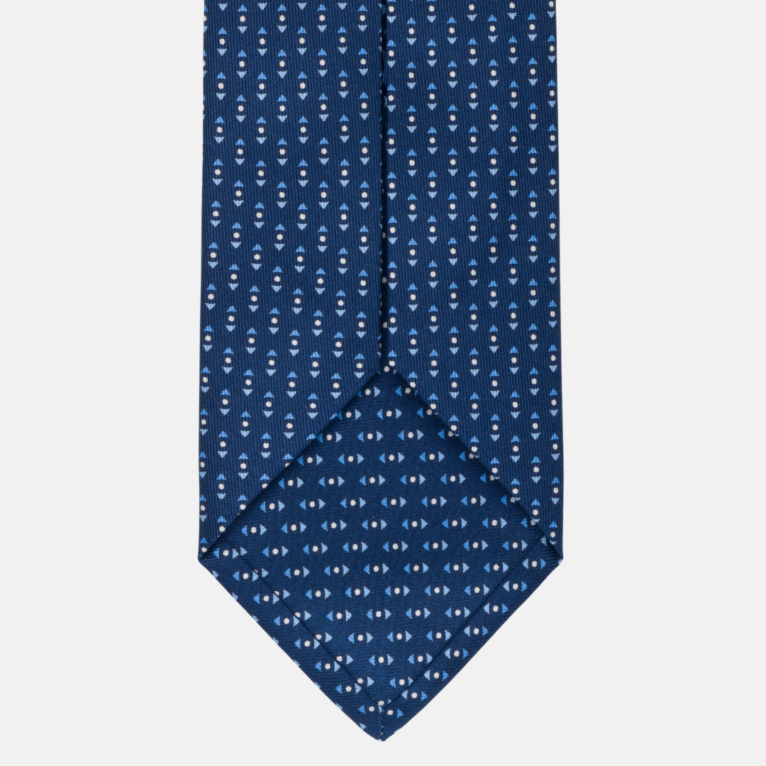 7-fold silk tie Fantasy Blue