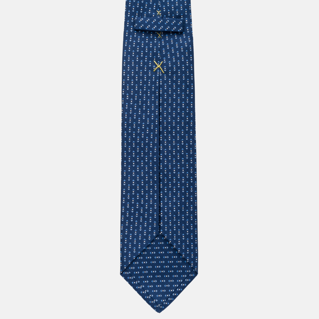 7-fold silk tie Fantasy Blue