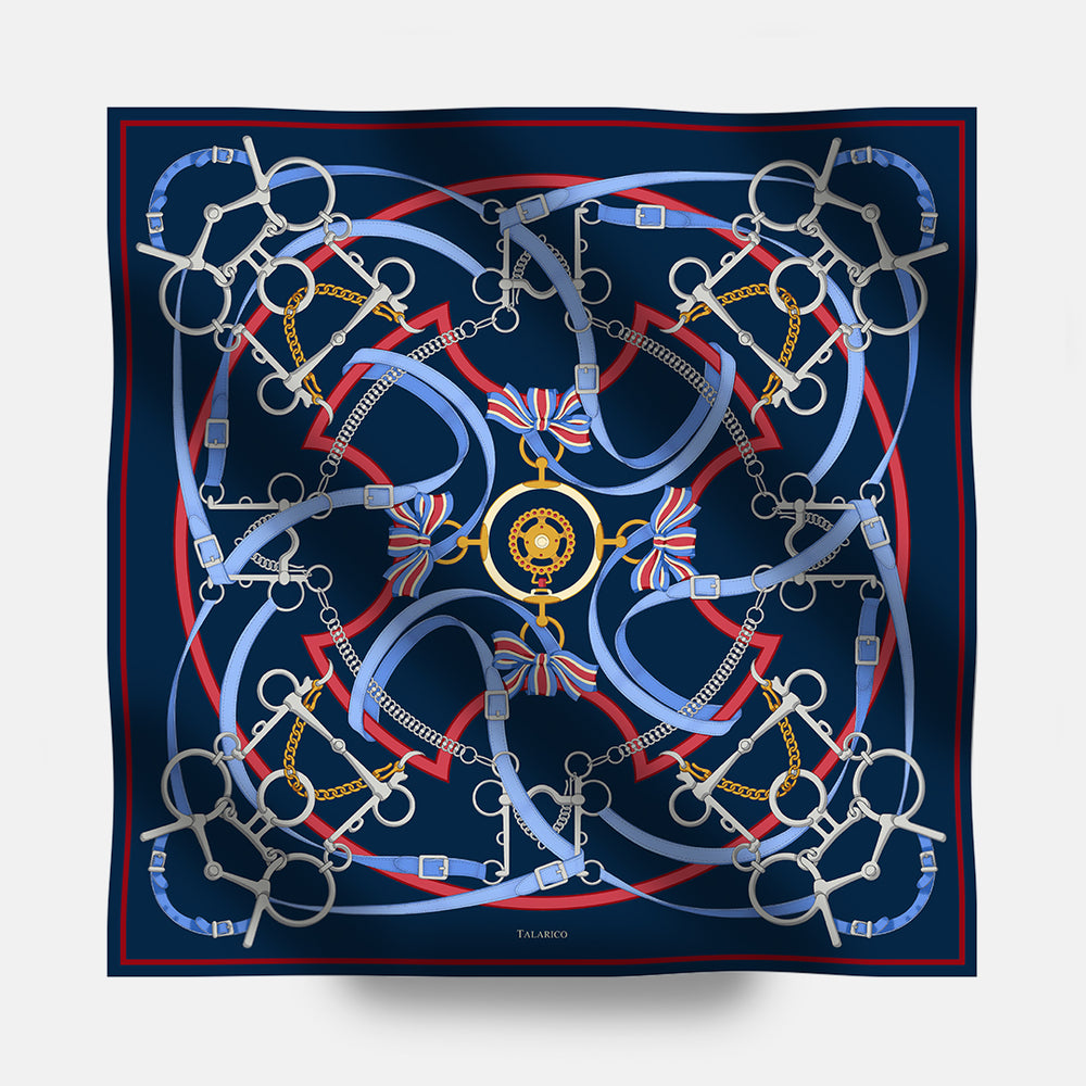 Heritage Ride 90 Twill Silk Scarf