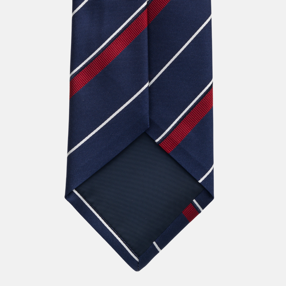 1999 Collection Heavy Silk Regimental Blue Red Tie