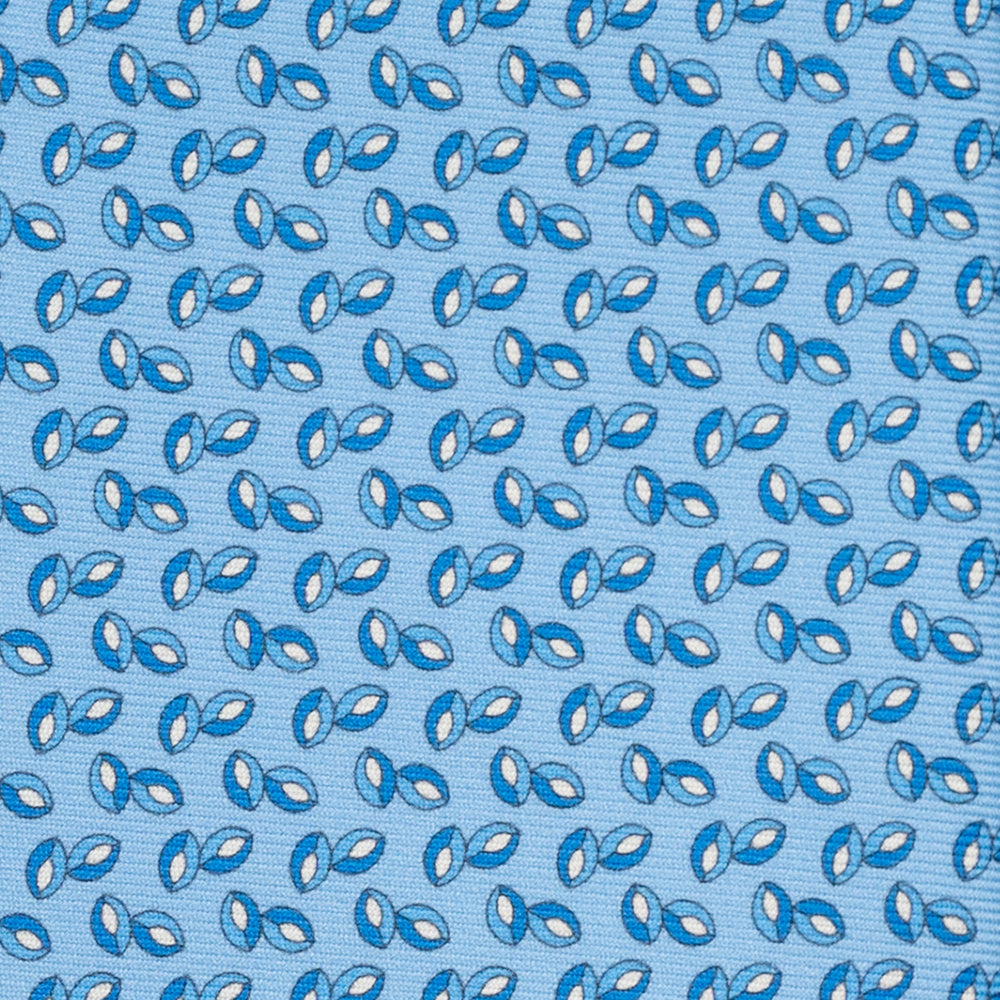 3-Fold Silk Tie, Micro Pattern, Light Blue - JA056126-3