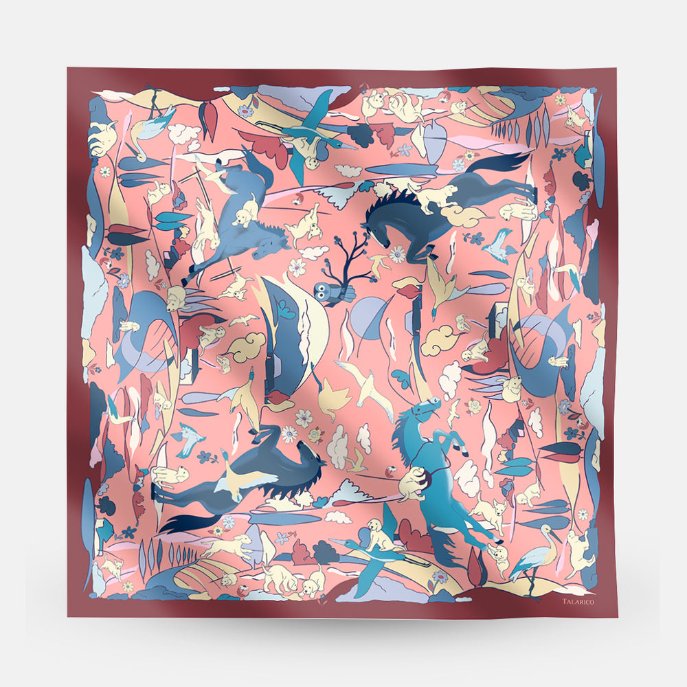 Pochette da Taschino in Seta Fantasia Horse's Land
