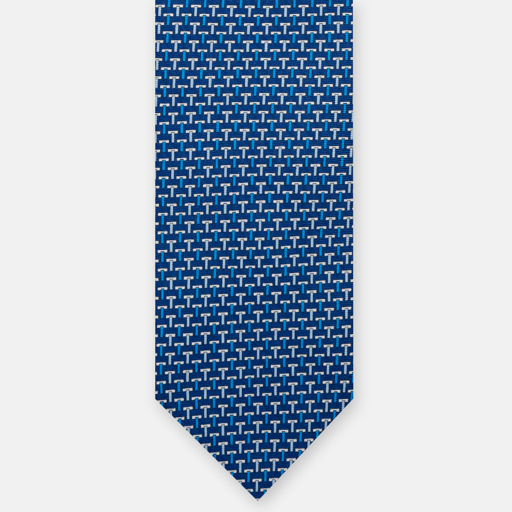 3-Fold Silk Ties Iconic Blue