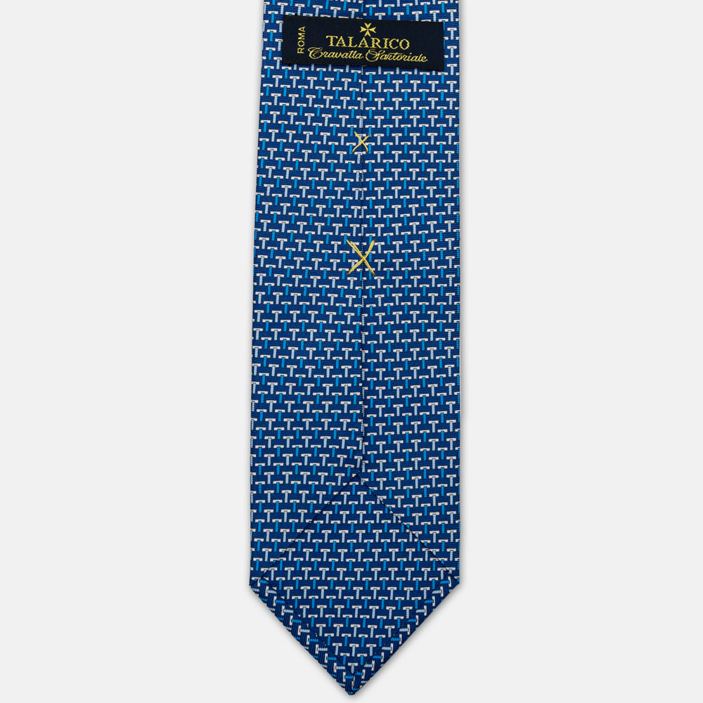 3-Fold Silk Ties Iconic Blue