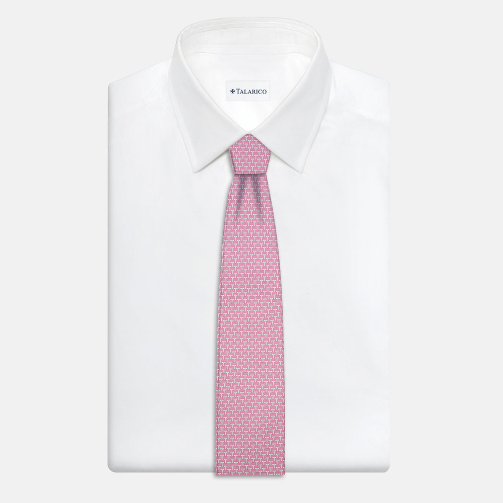 3-fold silk T Iconic Pink ties