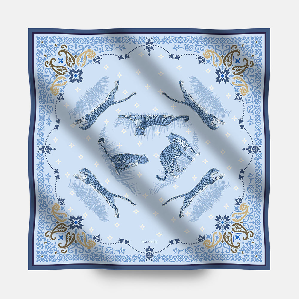Pochette da Taschino in Seta Fantasia Alcalina Felina