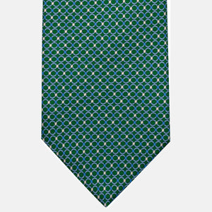 3-Fold Silk Tie, Chain Pattern, Green - JA057080-4