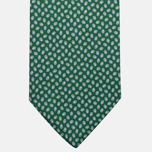3-Fold Silk Tie, Micro Pattern, Green - JA056126-4