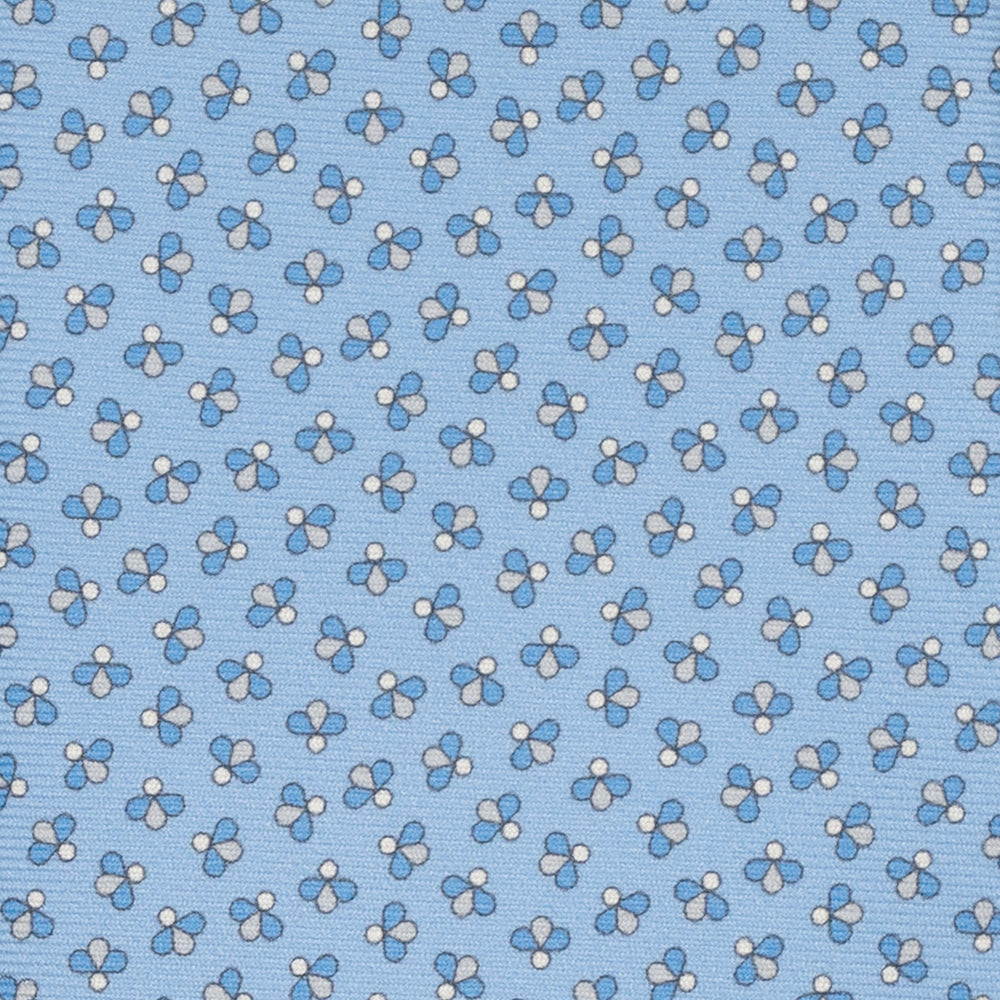 3-Fold Silk Tie, Bee Pattern, Light Blue - JA057246-4