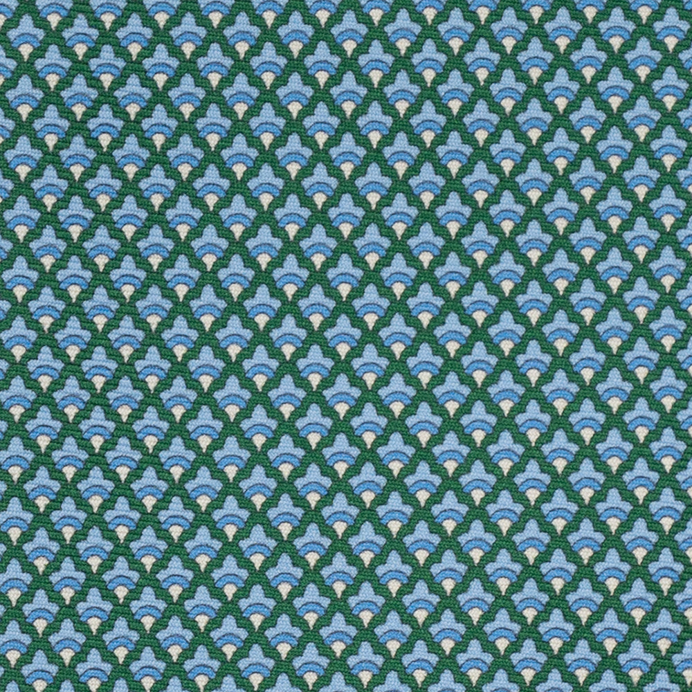 Cravatta 3 pieghe in Seta, Micro Fantasia, Verde - JC056329-4