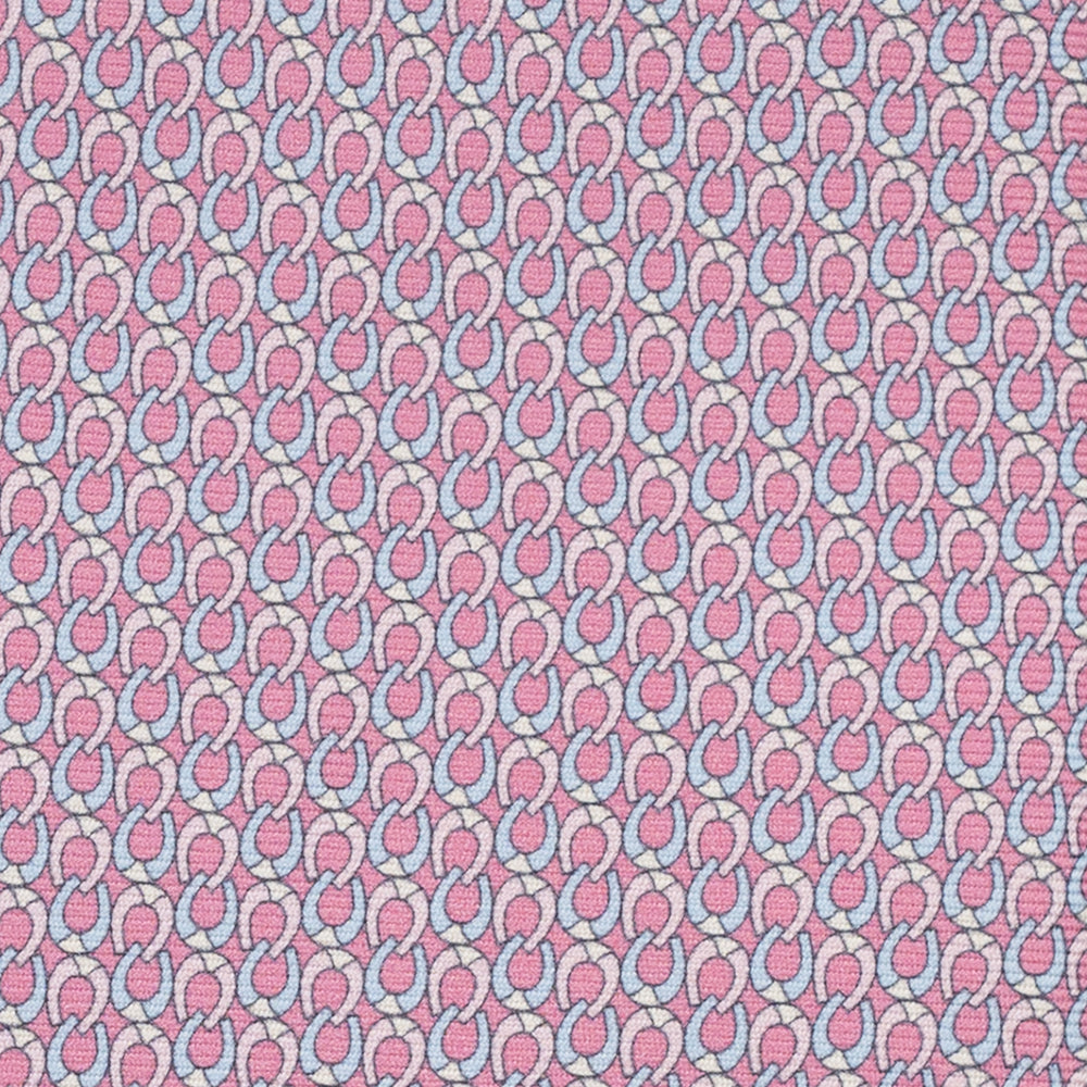 Cravatta 3 pieghe in Seta, Fantasia Concatenata, Rosa - JC056339-4