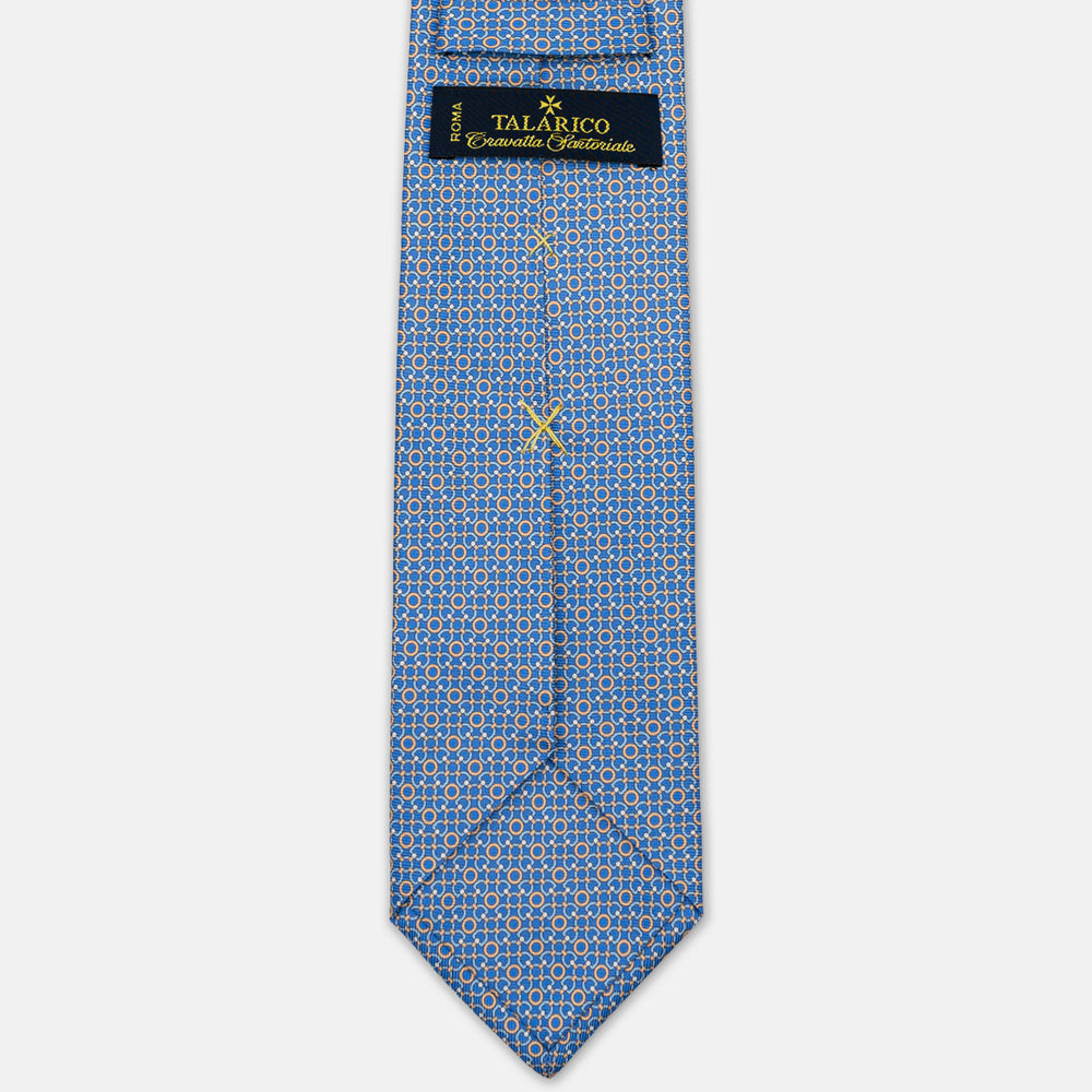 SILK 3-FOLD TIE, MICRO PATTERN, TURQUOISE - JC065328_5 T