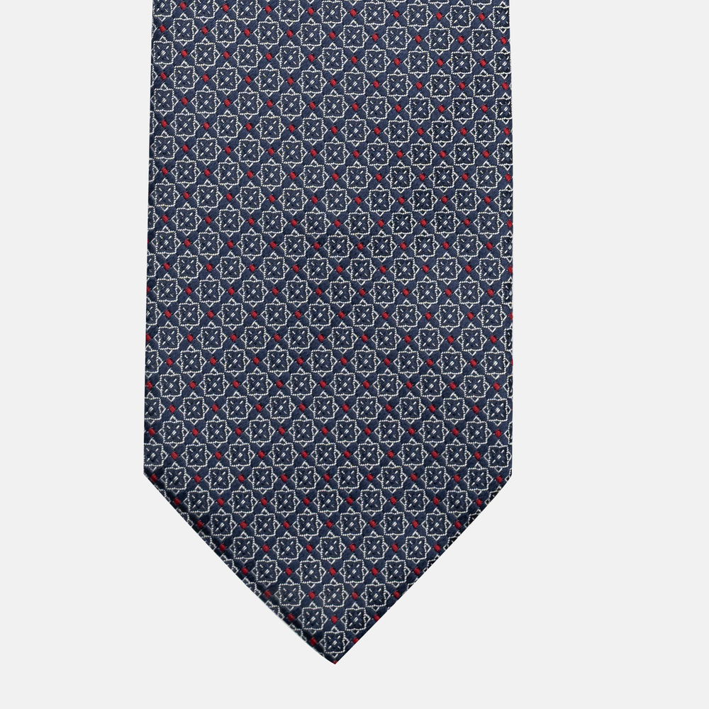 1999 Collection Heavy Silk Tie, Blue and Red