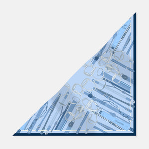 Foulard Triangolo In Seta Twill Briglie d'Autunno