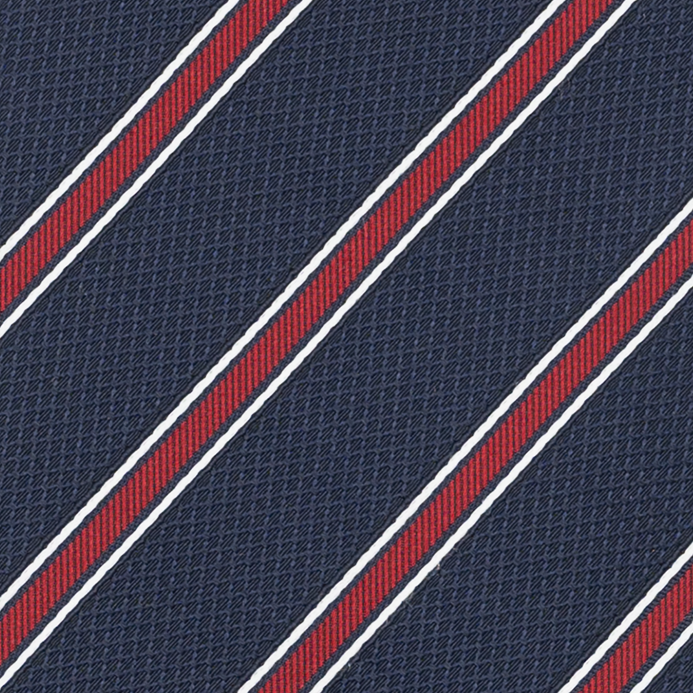 Cravatta Collezione 1999 in Seta Pesante Regimental Blu Rosso