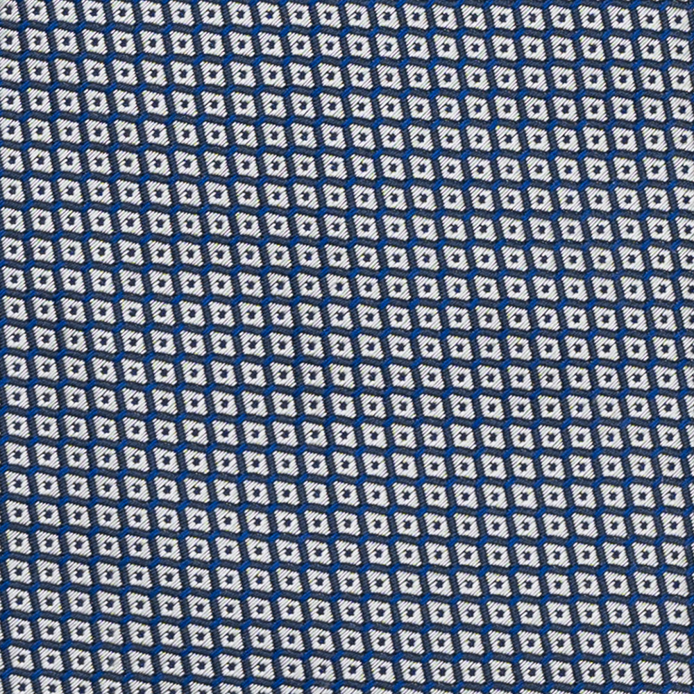 Cravatta 3 pieghe in Seta Pesante, Micro Fantasia, Blu JA22062026-4