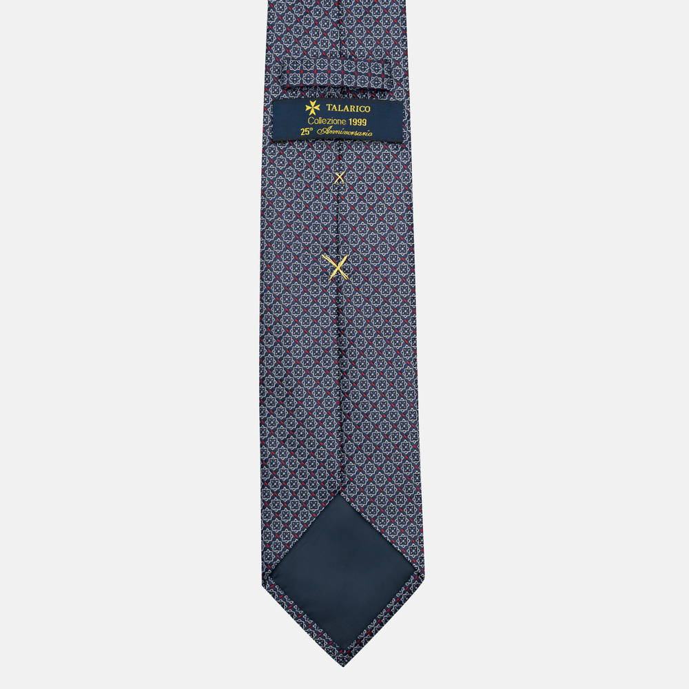 1999 Collection Heavy Silk Tie, Blue and Red