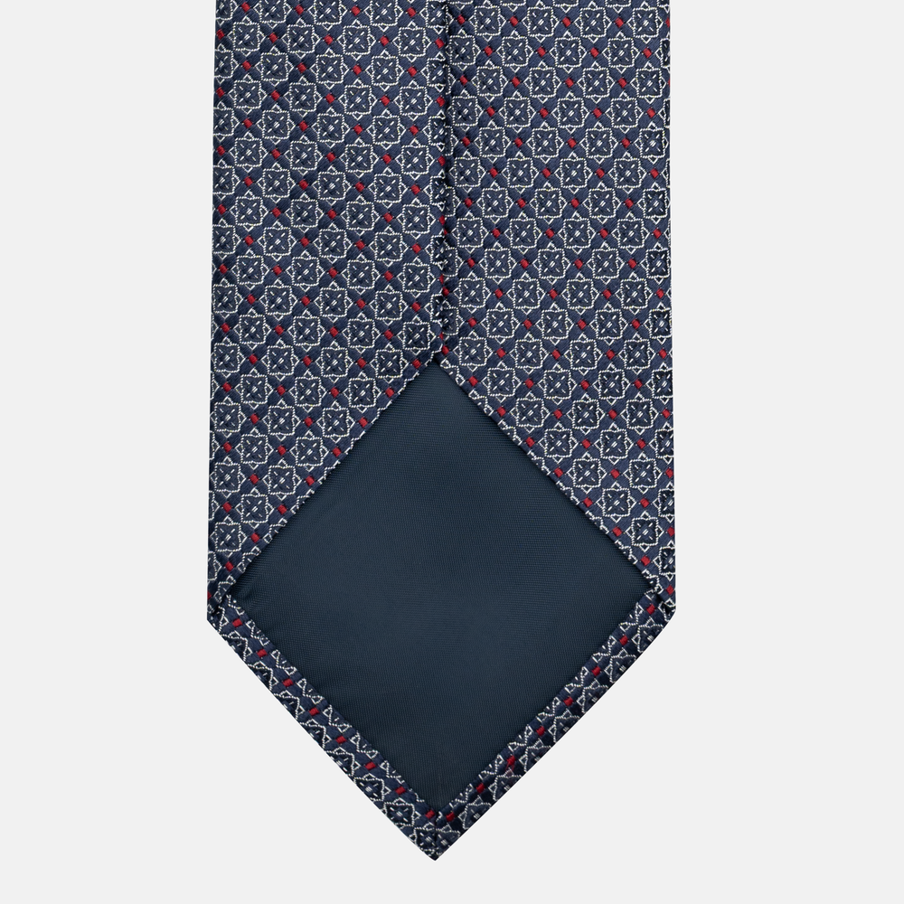 1999 Collection Heavy Silk Tie, Blue and Red
