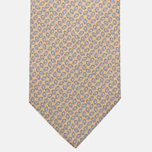 3-Fold Silk Tie, Micro Pattern, Yellow - JA056126-5