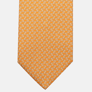 3-Fold Silk Tie, Geometric Pattern, Yellow - JA056669-5
