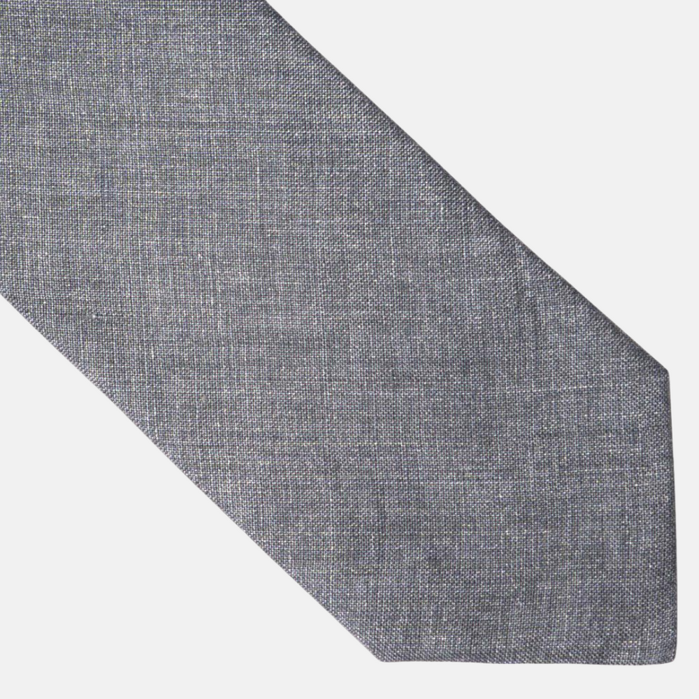 Cravatta 3 Pieghe in Irish Linen Grigio - TAL 315