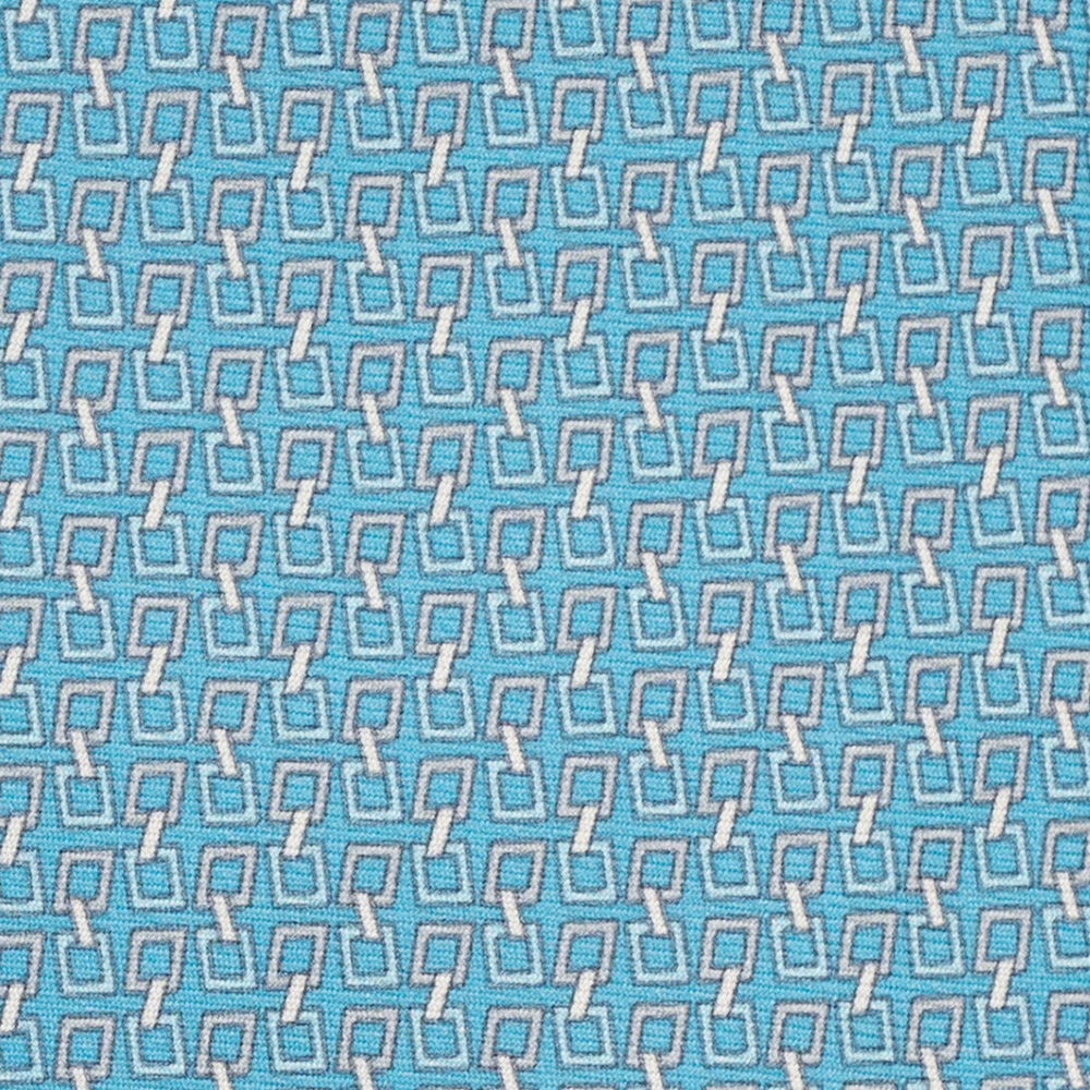 3-Fold Silk Tie, Chain Pattern, Pool - JA057083-5