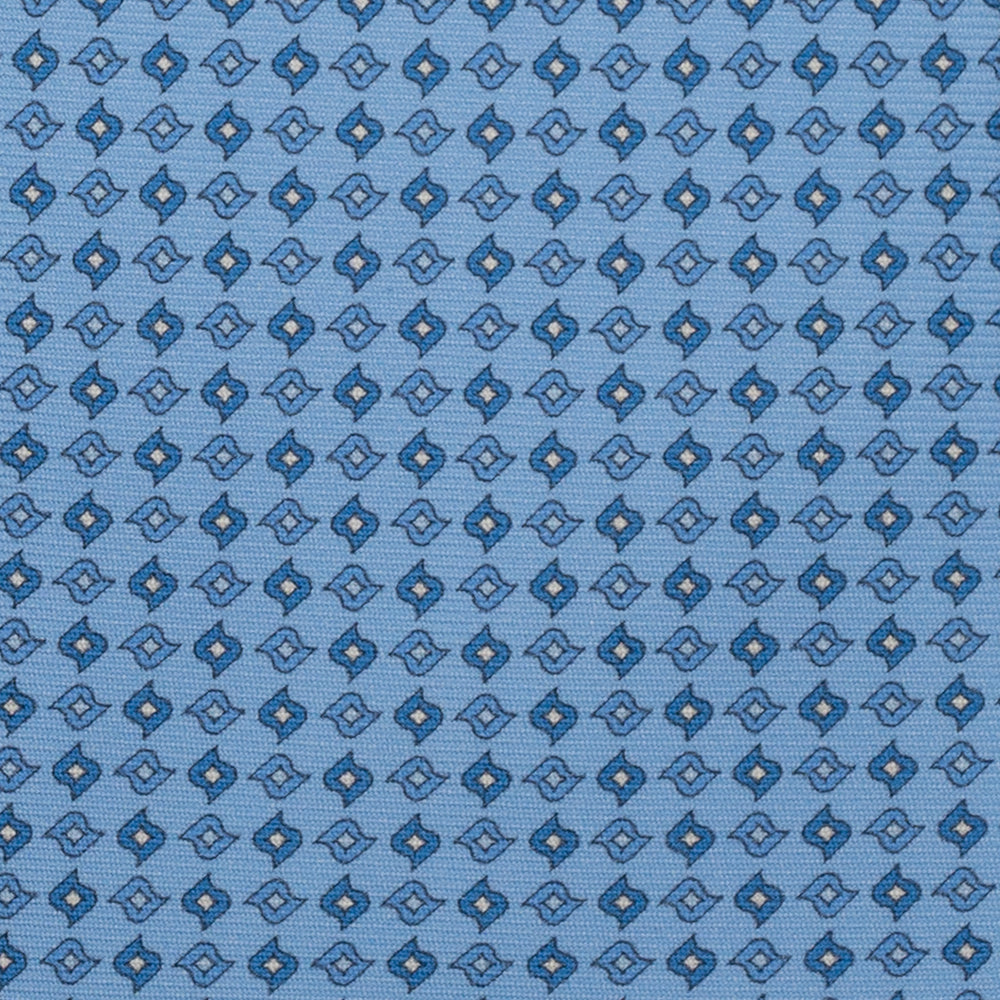 3-Fold Silk Tie, Micro Pattern, Light Blue - JA056673-5