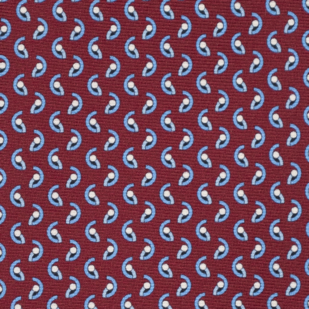 Cravatta 3 pieghe in Seta, Micro Fantasia, Bordeaux - JC056131-5