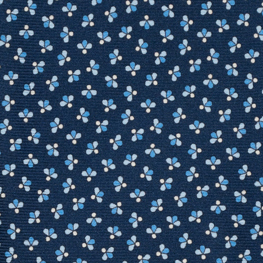3-Fold Silk Tie, Bee Pattern, Light Blue - JA057246-5