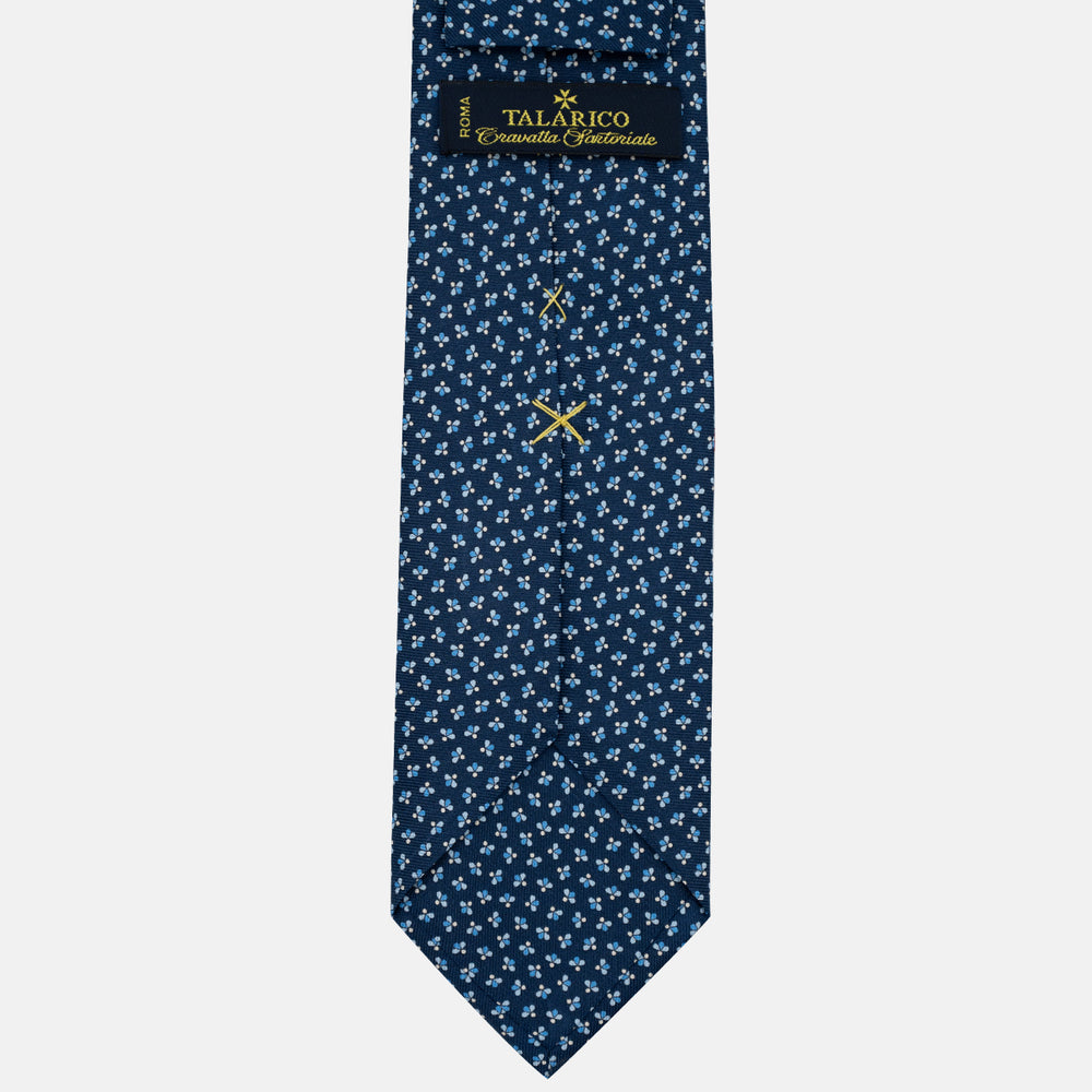 3-Fold Silk Tie, Bee Pattern, Light Blue - JA057246-5