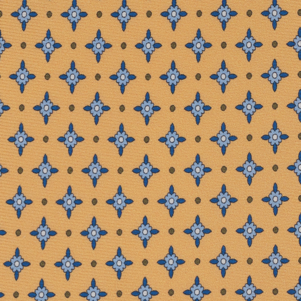 1999 Collection Tie in Heavy Silk Blue Geometric Pattern